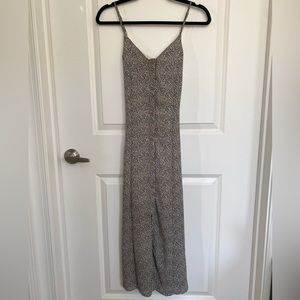Button down cheetah print summer dress